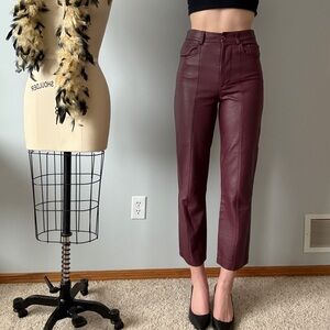 Burgundy Leather Pants